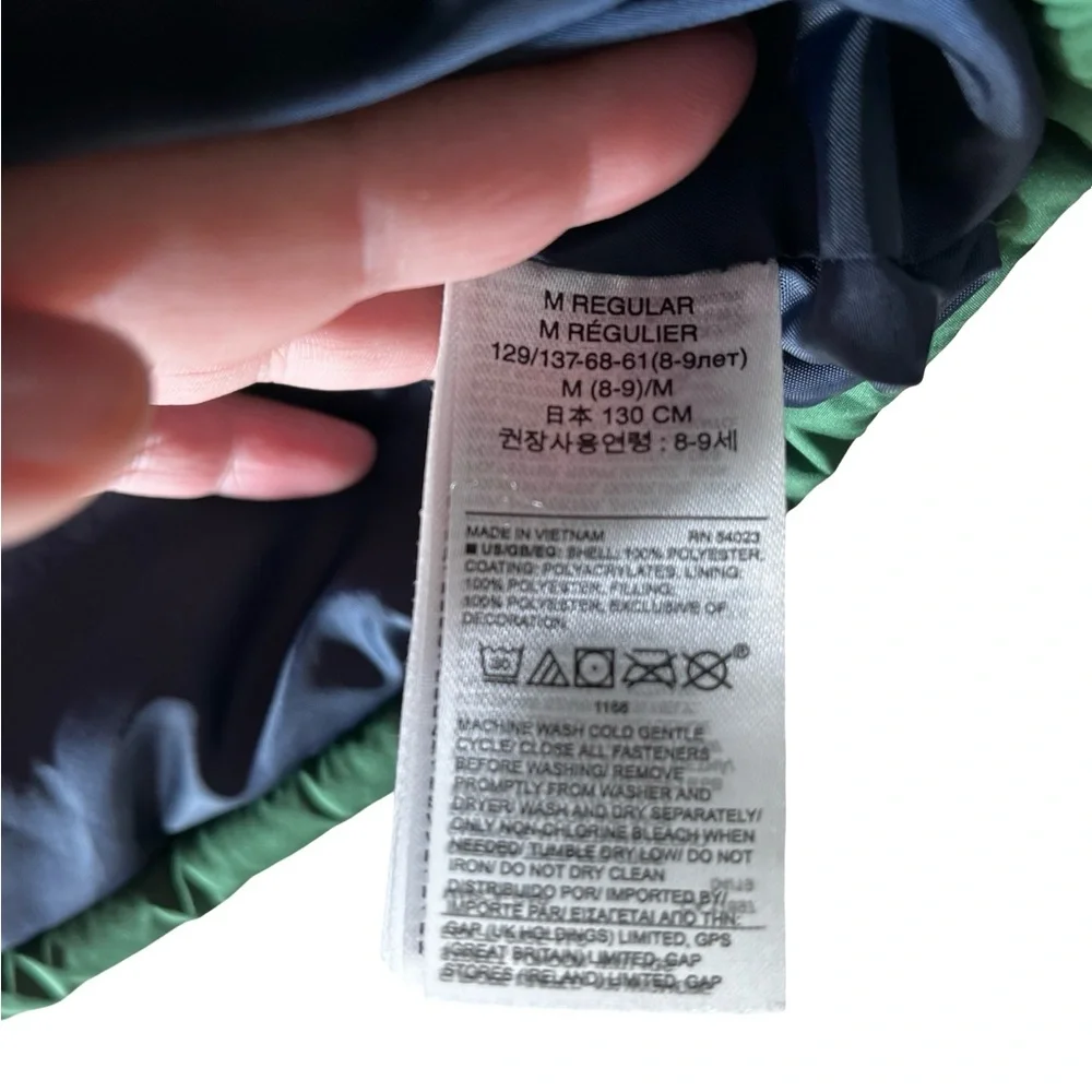 Gap Green Blue Kids Color Black Puffer Vest